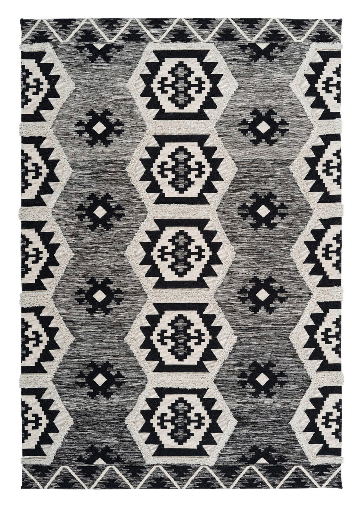 Arte Espina Kurzflorteppich Ethnie 325 grau B/H/L: ca. 80x1x150 cm Ethnie 325 - grau (150,00/80,00/1,00cm) - Arte Espina