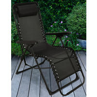 Relaxsessel schwarz Stahl B/H/L: ca. 63x107x93 cm Relaxsessel - schwarz (93,00/63,00/107,00cm)