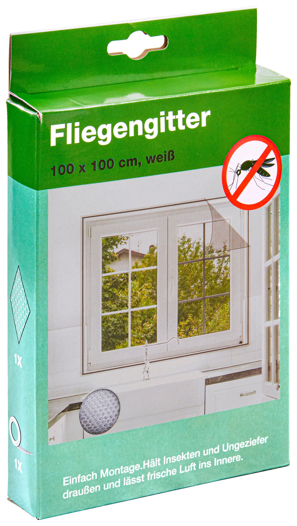 POCOline Fliegengitter weiß B/L: ca. 100x100 cm Fliegengitter 100x100cm - weiß (100,00/100,00cm) - POCOline