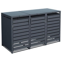 Westmann Mülltonnenbox3-fach Kubus 3-fach Kubus - anthrazit (200,00/116,00/80,00cm) - Westmann