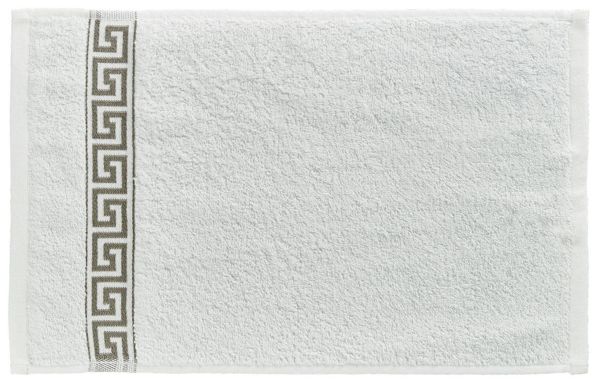 POCOline Gästetuch Mäander Mäander - weiß (30,00/50,00cm) - POCOline