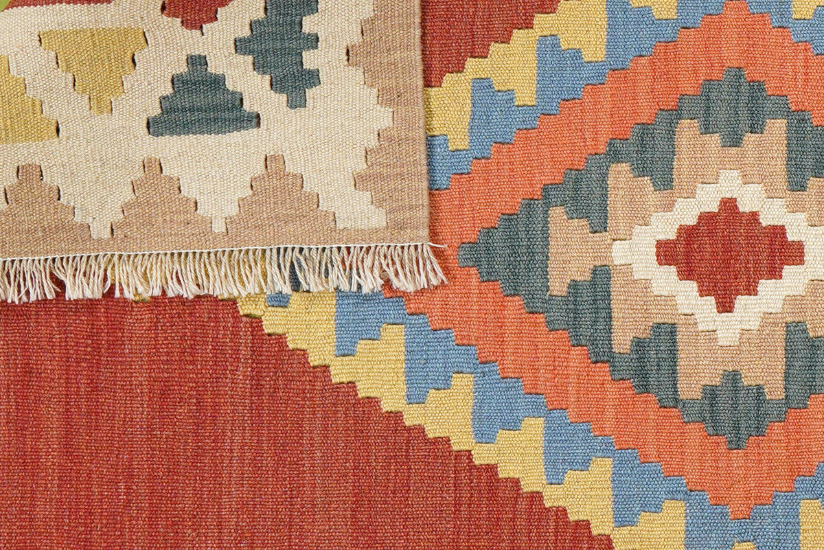 PersaTepp Teppich Kelim Gashgai beige B/H/L: ca. 108x1x150 cm Kelim Gashgai - beige/rot (150,00/108,00/1,00cm) - PersaTepp