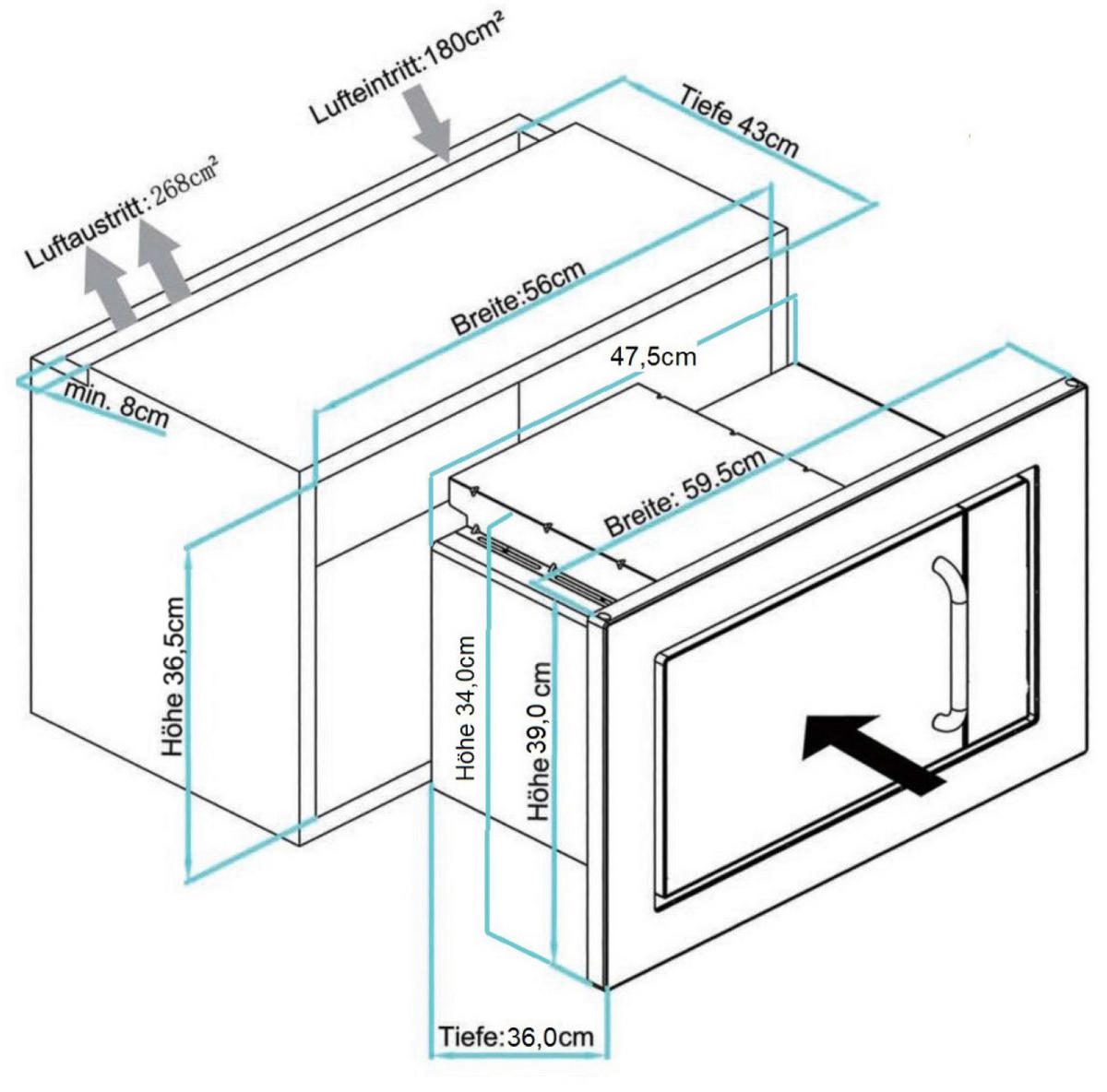 Respekta Küchenblock Premium schwarz hochglänzend B/H/T: ca. 445x220,5x60 cm Premium - Eiche/schwarz (445,00/220,50/60,00cm) - Respekta