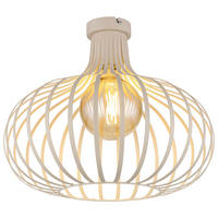 GLOBO Deckenleuchte MATEO 63370119 creme sand Metall H/D: ca. 35x40 cm E27 1 Brennstellen MATEO - sand/creme (40,00/35,00cm) - GLOBO