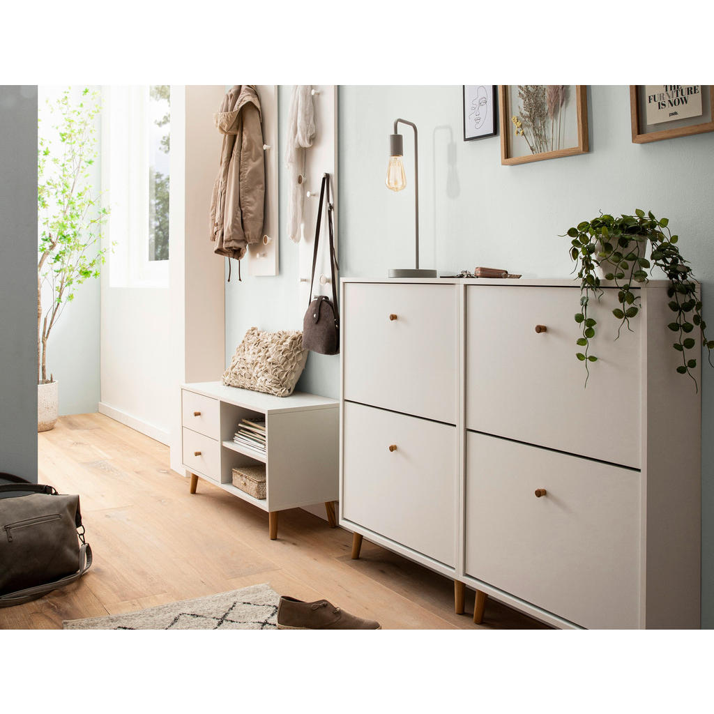 Thumbnail - Schuhkipper Bjarne weiß matt B/H/T: ca. 59,8x92,2x19,55 cm