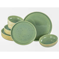 CreaTable Teller-Set Uno Romana grün Steinzeug Uno Romana - grün - CreaTable