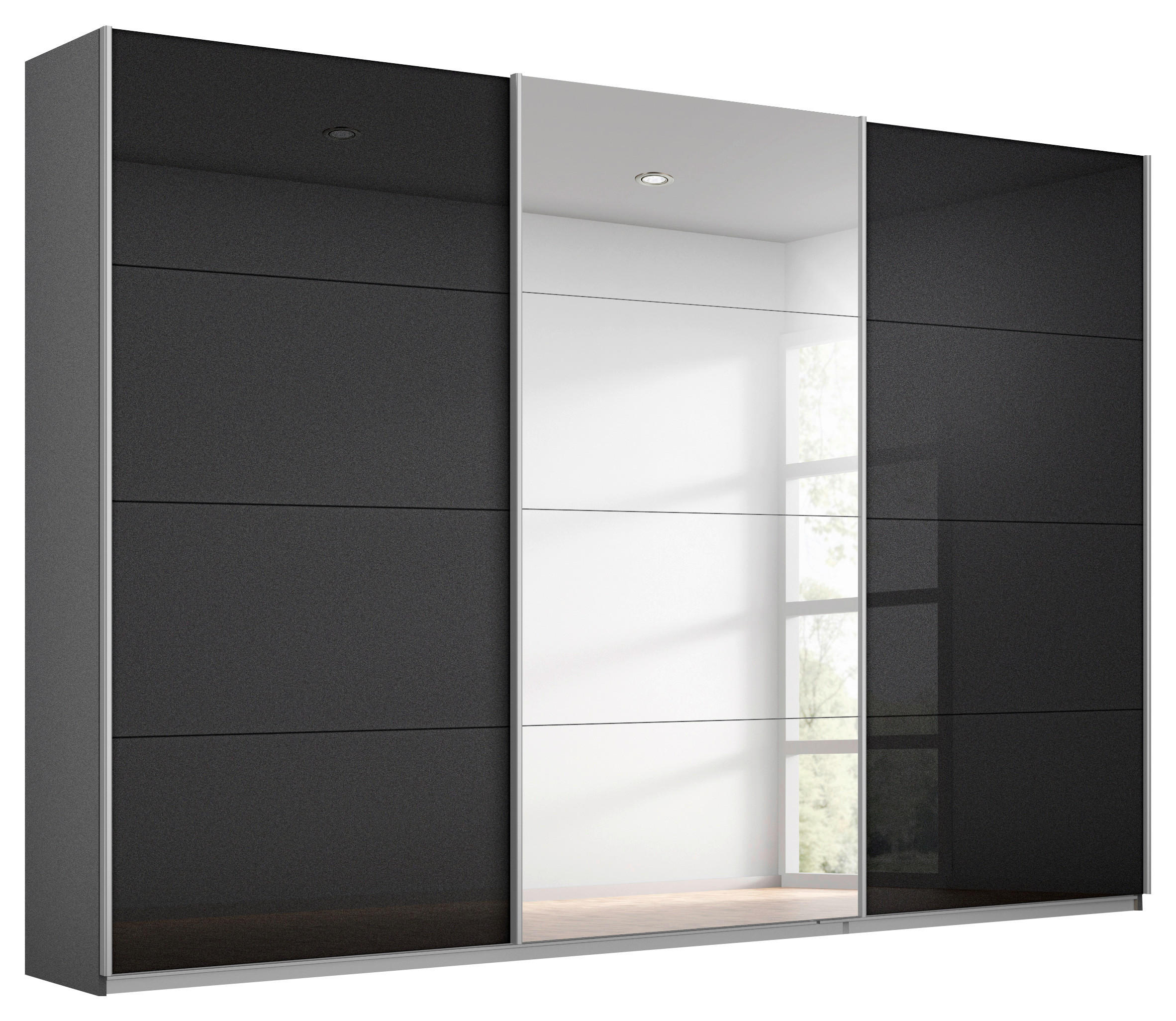 Schwebetürenschrank Kulmbach grau B/H/T: ca. 271x210x62 cm Kulmbach - grau (271,00/210,00/62,00cm)