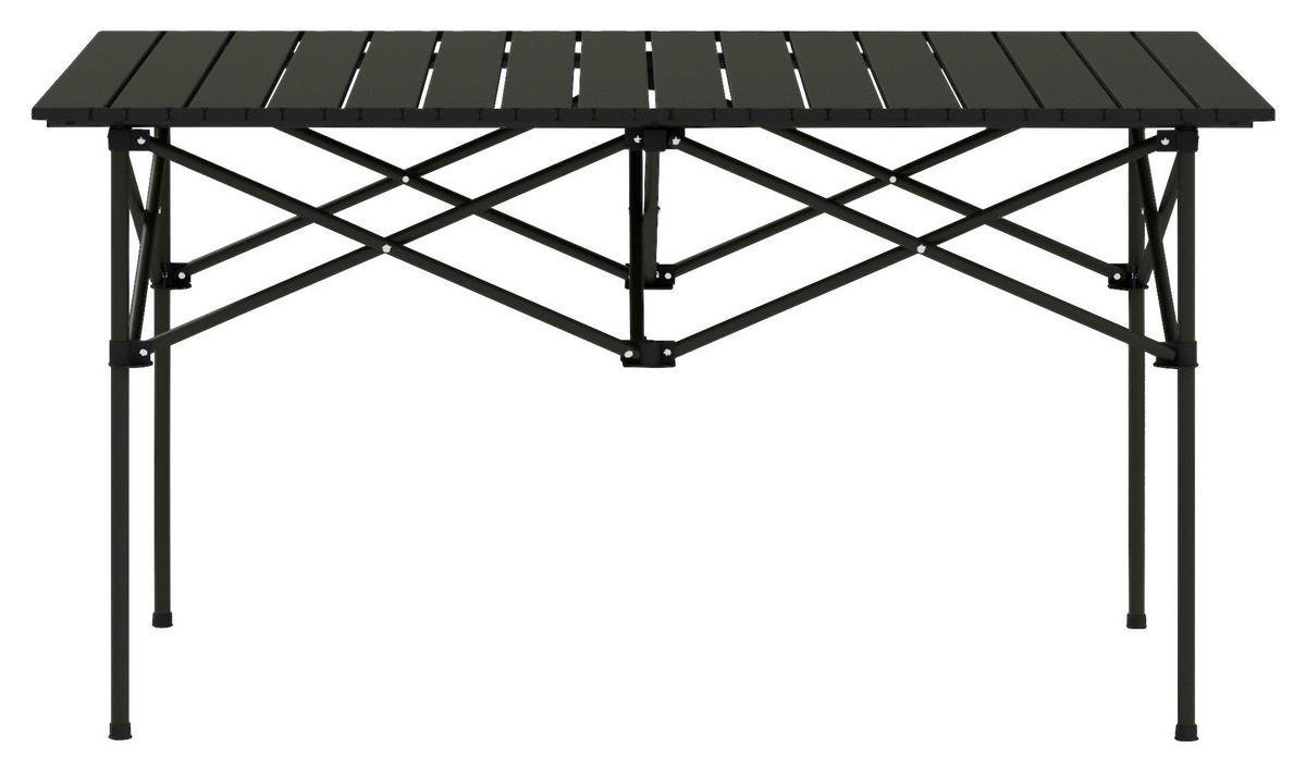 Outsunny Campingtisch schwarz Aluminium B/H/L: ca. 55x50x95 cm Campingtisch - schwarz (95,00/55,00/50,00cm) - Outsunny