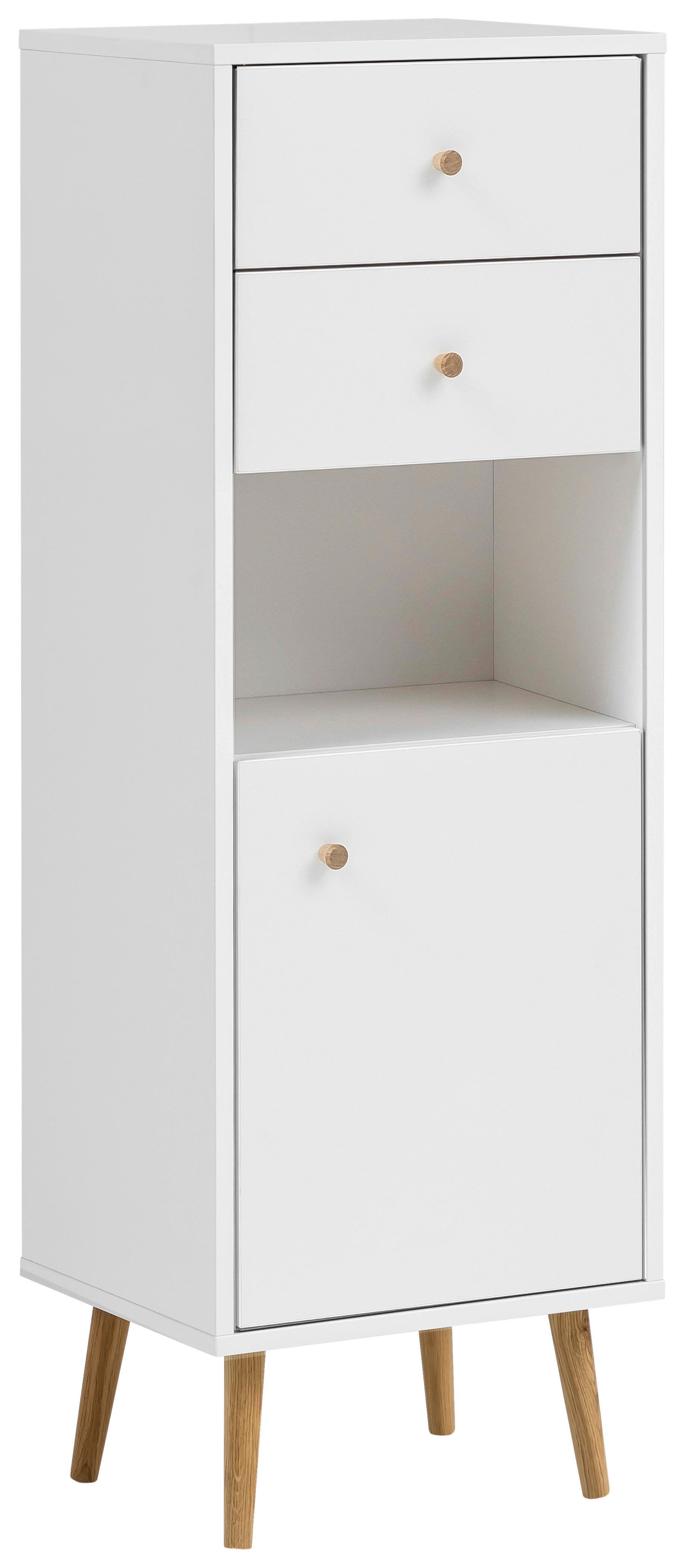 Midischrank Jonte weiß B/H/T: ca. 40,5x118,9x33,1 cm günstig online kaufen