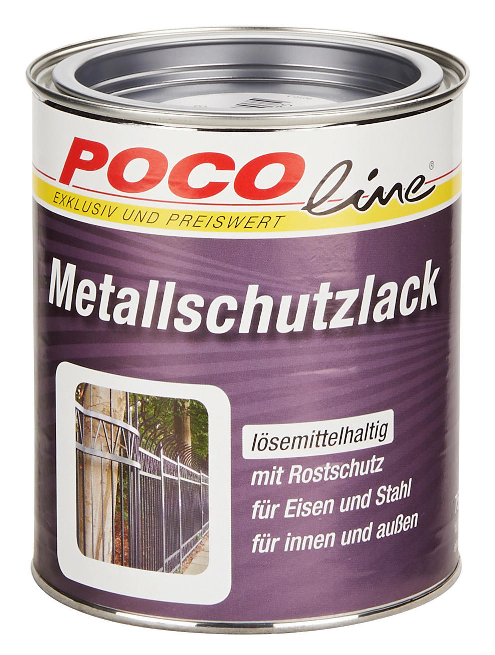 POCOline Metallschutzlack weiß glänzend ca. 0,75 l Metallschutzlack 750ml - weiß (10,00/12,00cm)