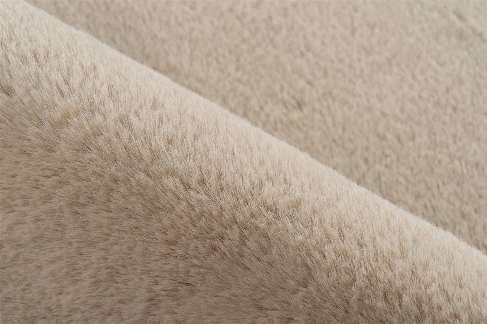 Thumbnail - Kayoom Kurzflorteppich Badematte Rabbit Light 425 beige B/H/L: ca. 65x2,4x100 cm