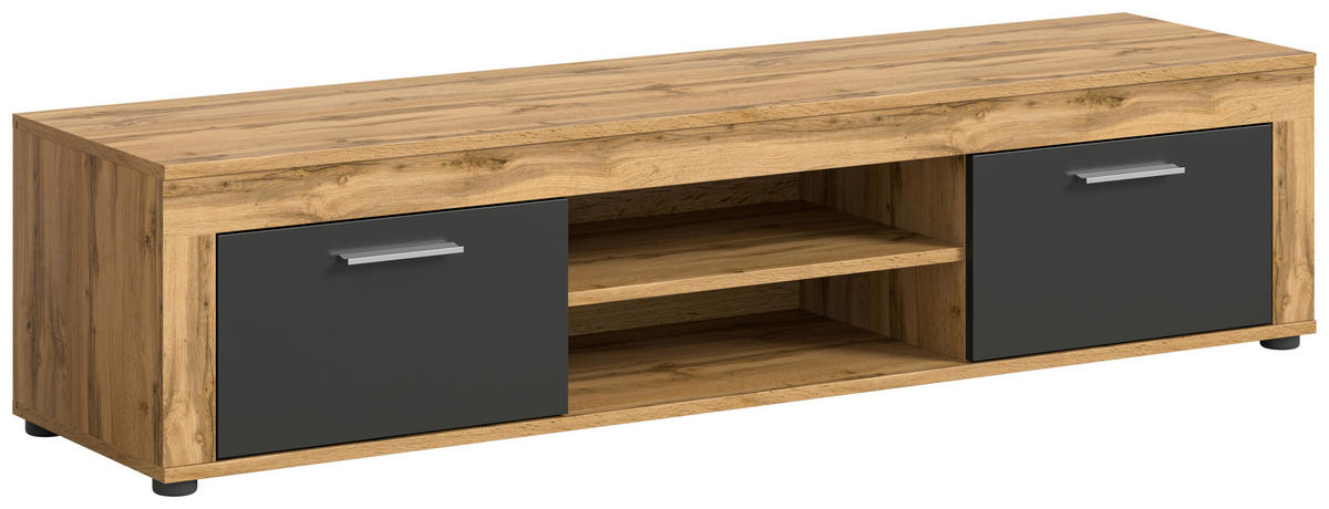Lowboard Jam Eiche Wotan Nachbildung grau B/H/T: ca. 160x37x40 cm Jam - Eiche/grau (160,00/37,00/40,00cm) - xonox.home