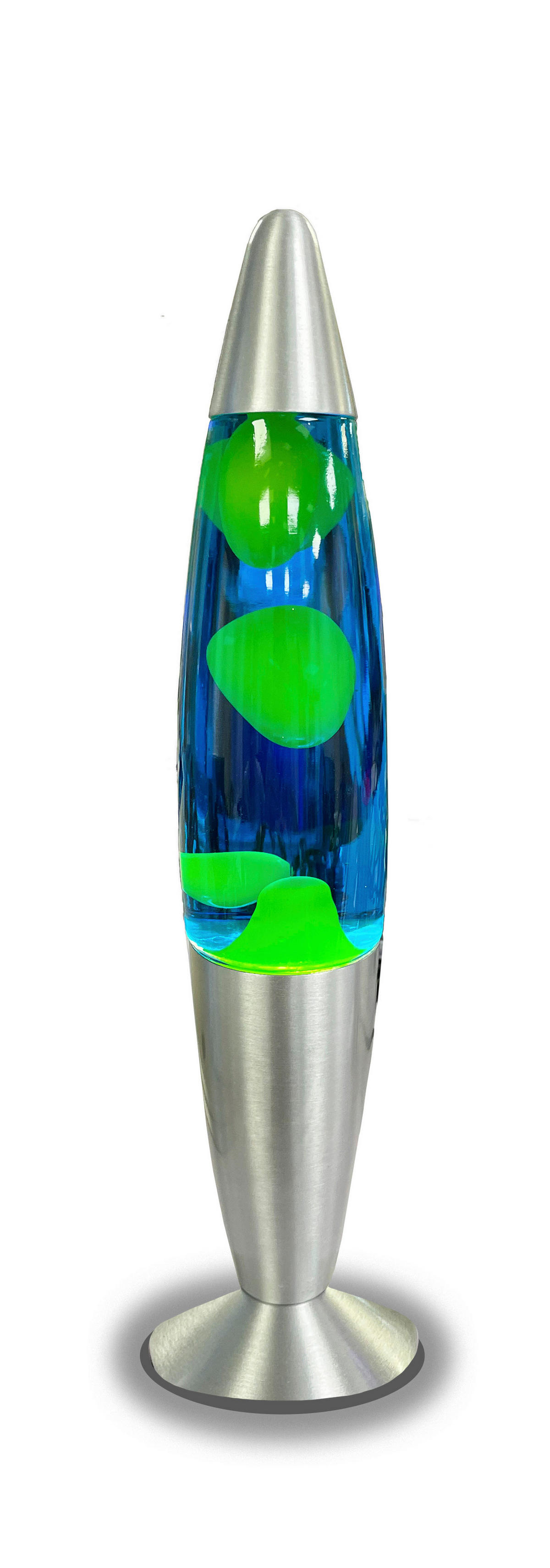 HWH LED-Lavalampe blau gelb Glas Aluminium H/D: ca. 34x62 cm LED-Lavalampe - blau/gelb (62,00/34,00cm) - HWH