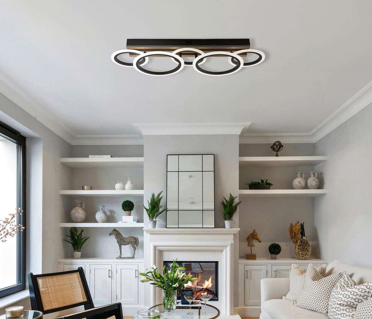 GLOBO Deckenventilator Deckenleuchte-Blevins - schwarz (81,00/30,00/15,00cm) - GLOBO