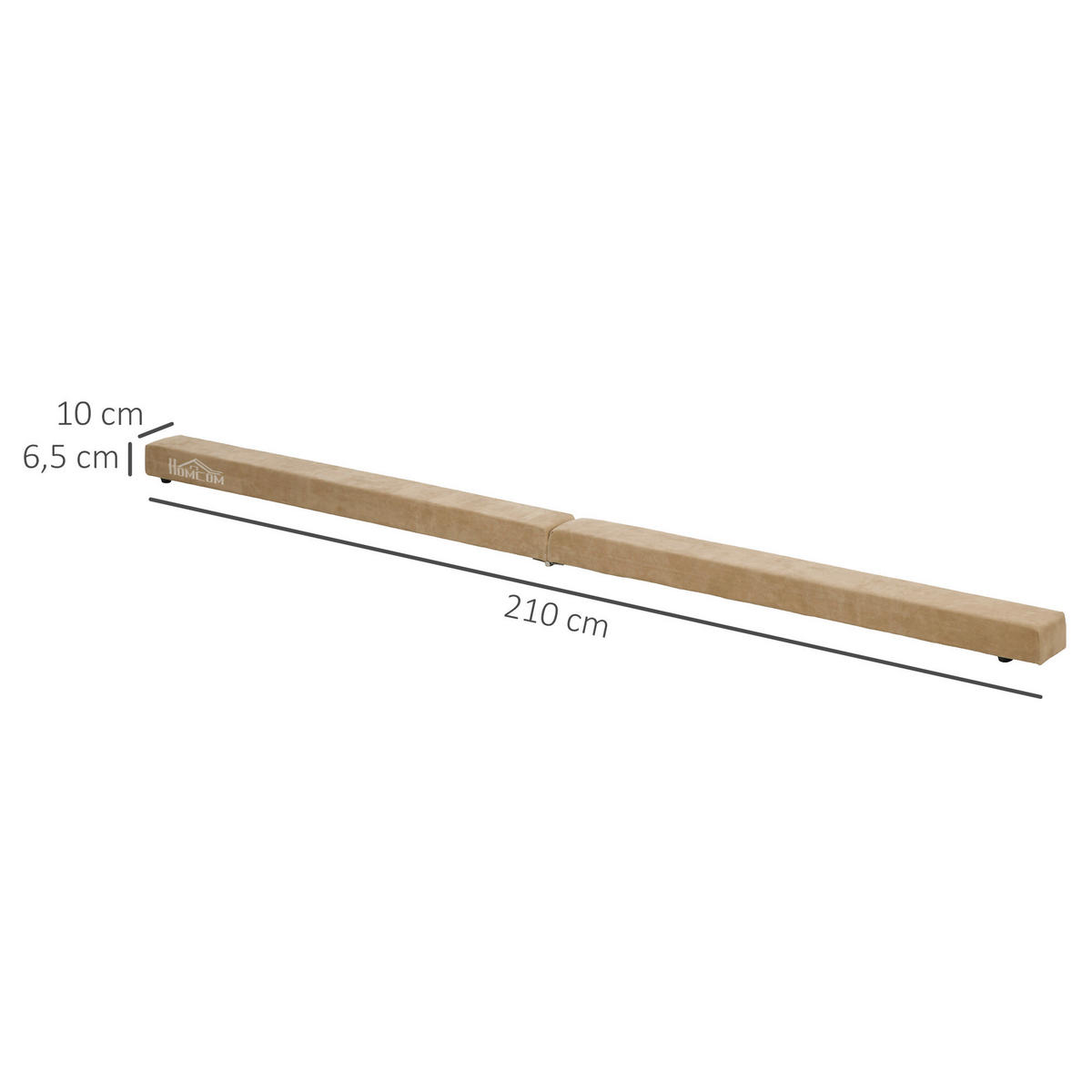 HOMCOM Schwebebalken braun Polyester B/H/L: ca. 10x6,5x210 cm Schwebebalken - braun (210,00/10,00/6,50cm) - HOMCOM