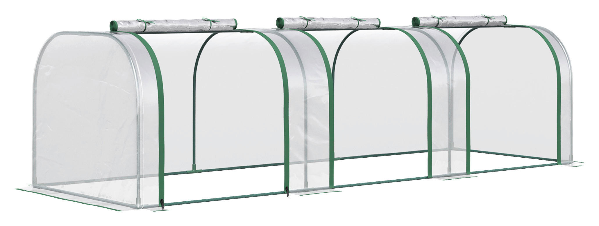 Outsunny Gewächshaus B/H/L: ca. 100x80x295 cm Gewächshaus - transparent (295,00/100,00/80,00cm) - Outsunny