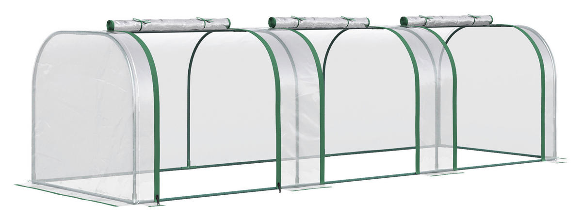 Outsunny Gewächshaus B/H/L: ca. 100x80x295 cm Gewächshaus - transparent (295,00/100,00/80,00cm) - Outsunny
