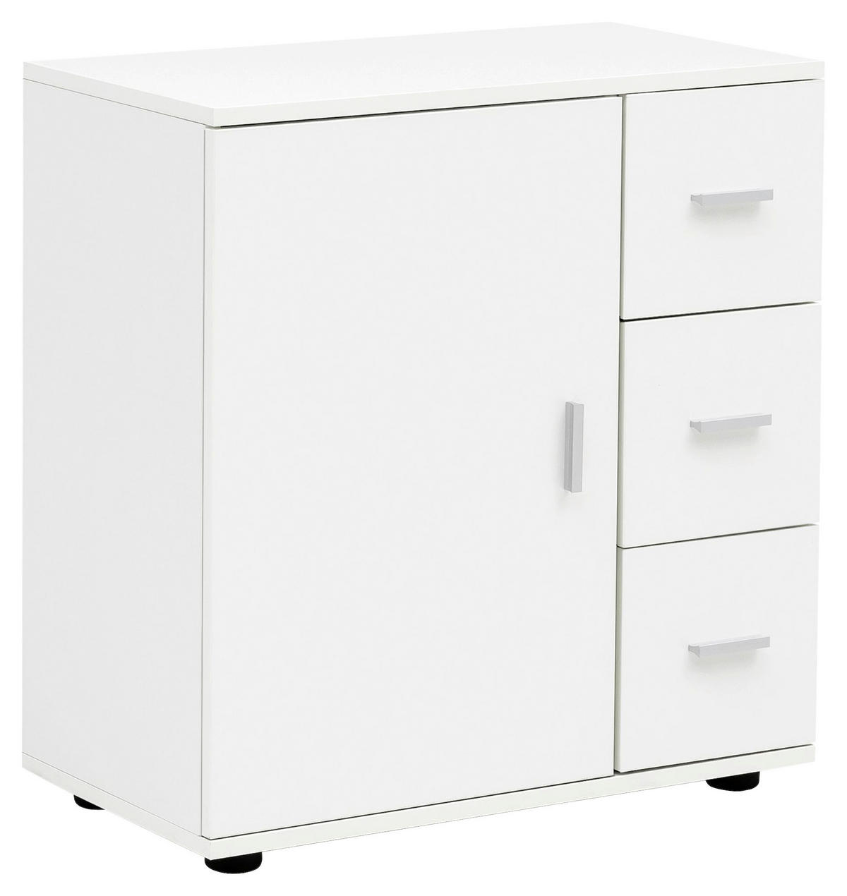 Badkommode weiß B/H/T: ca. 33x66x60 cm Badschrank - weiß (33,00/66,00/60,00cm) - Wohnling