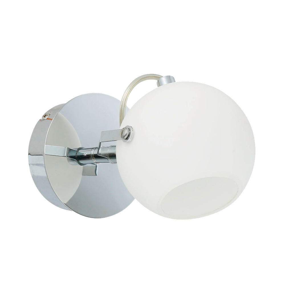 SPOT Light Spot 2760128 weiß Chrom Glas Metall B/H/T: ca. 12x20x12 cm 1 Brennstellen Ida - weiß/Chrom (12,00/20,00/12,00cm) - SPOT Light