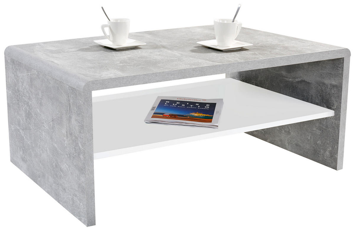 Couchtisch Cala Luna C4T02 Beton Alpinweiß B/H/T: ca. 100x40x59 cm Cala Luna C4T02 - Beton/Alpinweiß (100,00/40,00/59,00cm)