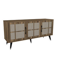 Sideboard Logan walnuss Nachbildung grau B/H/T: ca. 160x76x45 cm Logan - walnuss/grau (160,00/76,00/45,00cm) - moebel17