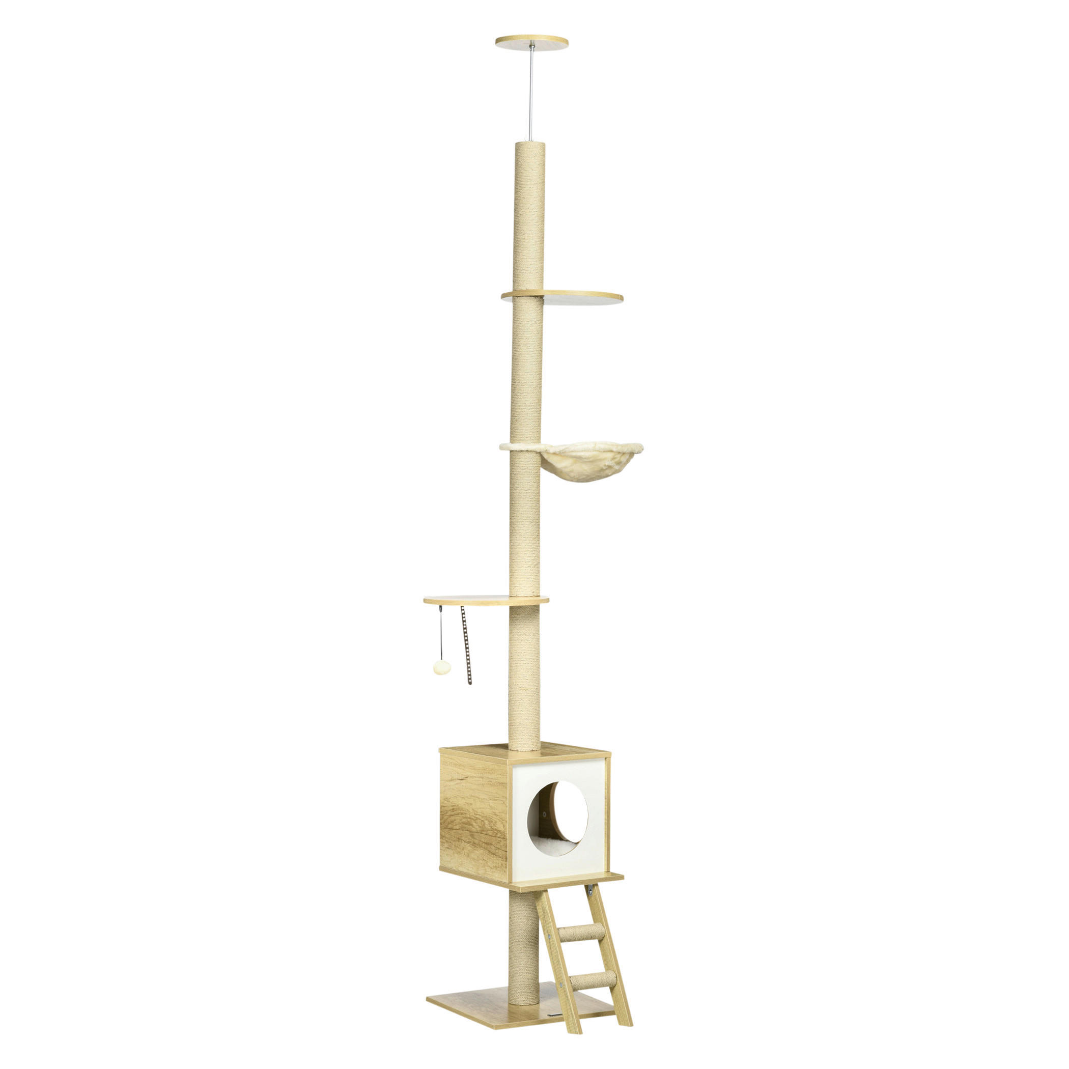 PawHut Kratzbaum braun Spanplatte B/H/L: ca. 40x40x260 cm Kratzbaum - braun (260,00/40,00/40,00cm) - PawHut
