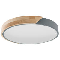 Näve Leuchten Deckenleuchte 1360316 grau Holz Acryl Metall B/H/T: ca. 31x5x31 cm null 1 Brennstellen Borneo - grau (31,00/5,00/31,00cm) - Näve Leuchten