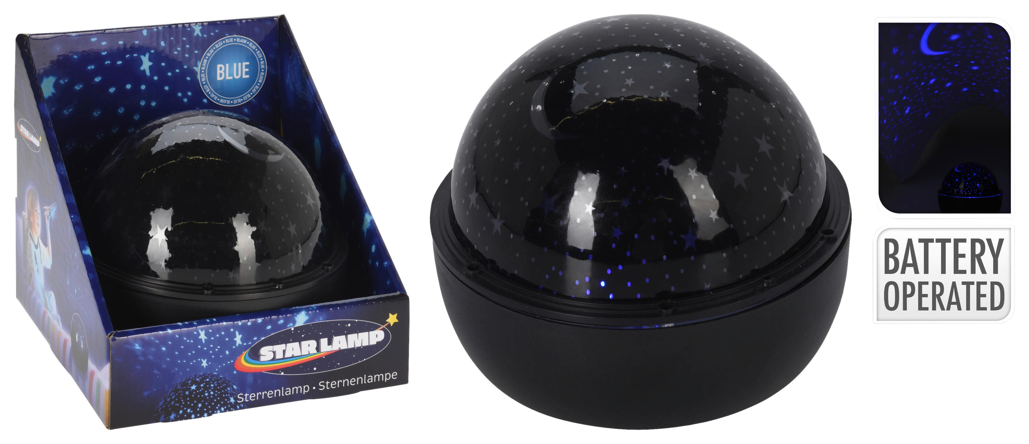 LED-Sternenlampe grau schwarz Kunststoff B/H/L: ca. 17x17x14,5 cm LED-Sternenlampe - schwarz/grau (14,50/17,00/17,00cm)