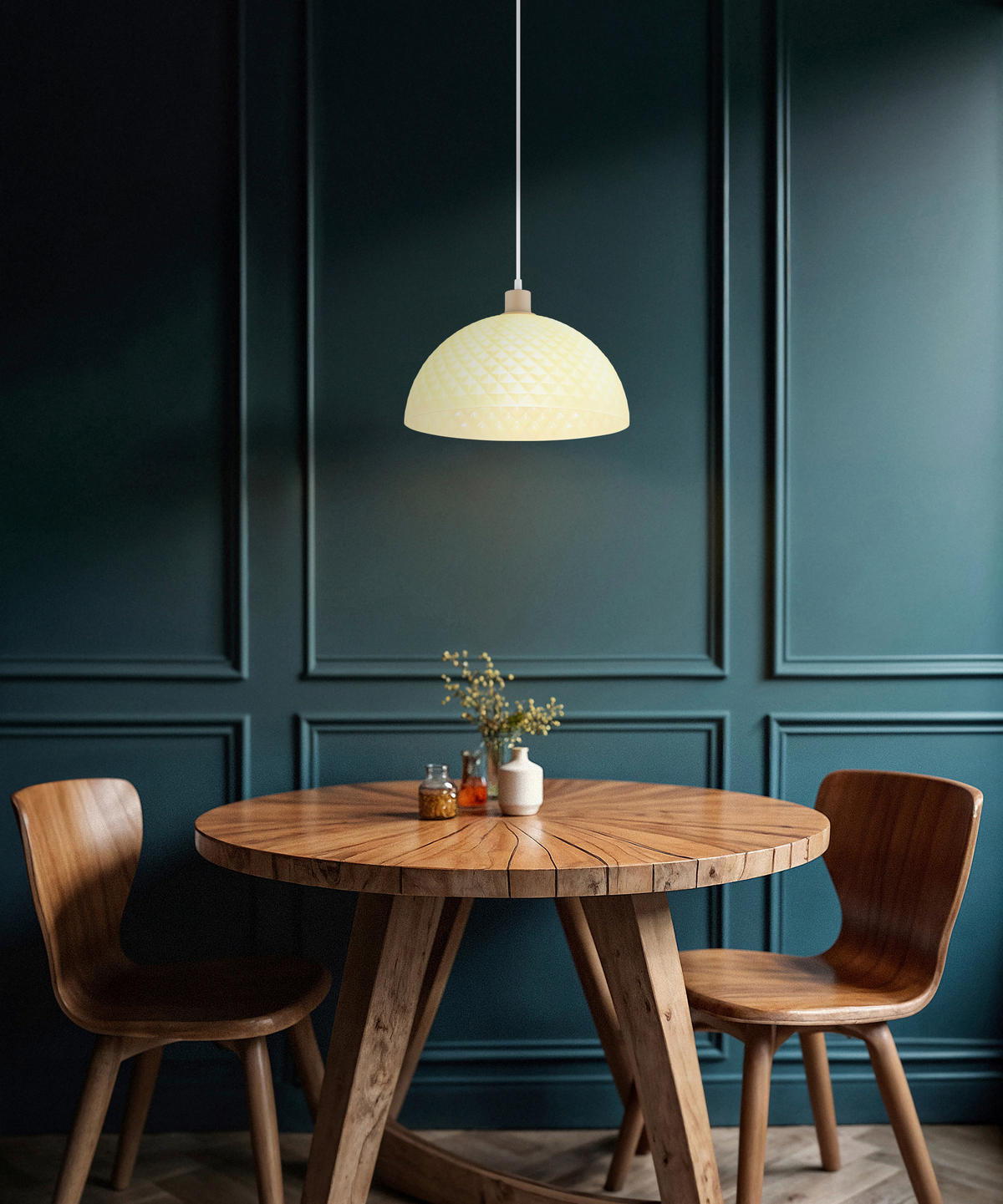 GLOBO Pendelleuchte weiß sand champagner Glas PVC Metall H/D: ca. 120x35 cm E27 1 Brennstellen SELMA - sand/weiß (35,00/120,00cm) - GLOBO