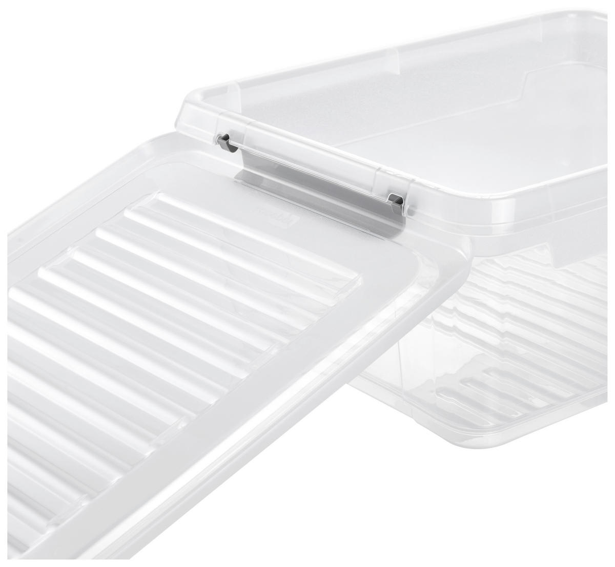 Aufbewahrungsbox transparent B/H/L: ca. 18,5x16x28,5 cm Clipbox_Leonie 5,4l - transparent (28,50/18,50/16,00cm)