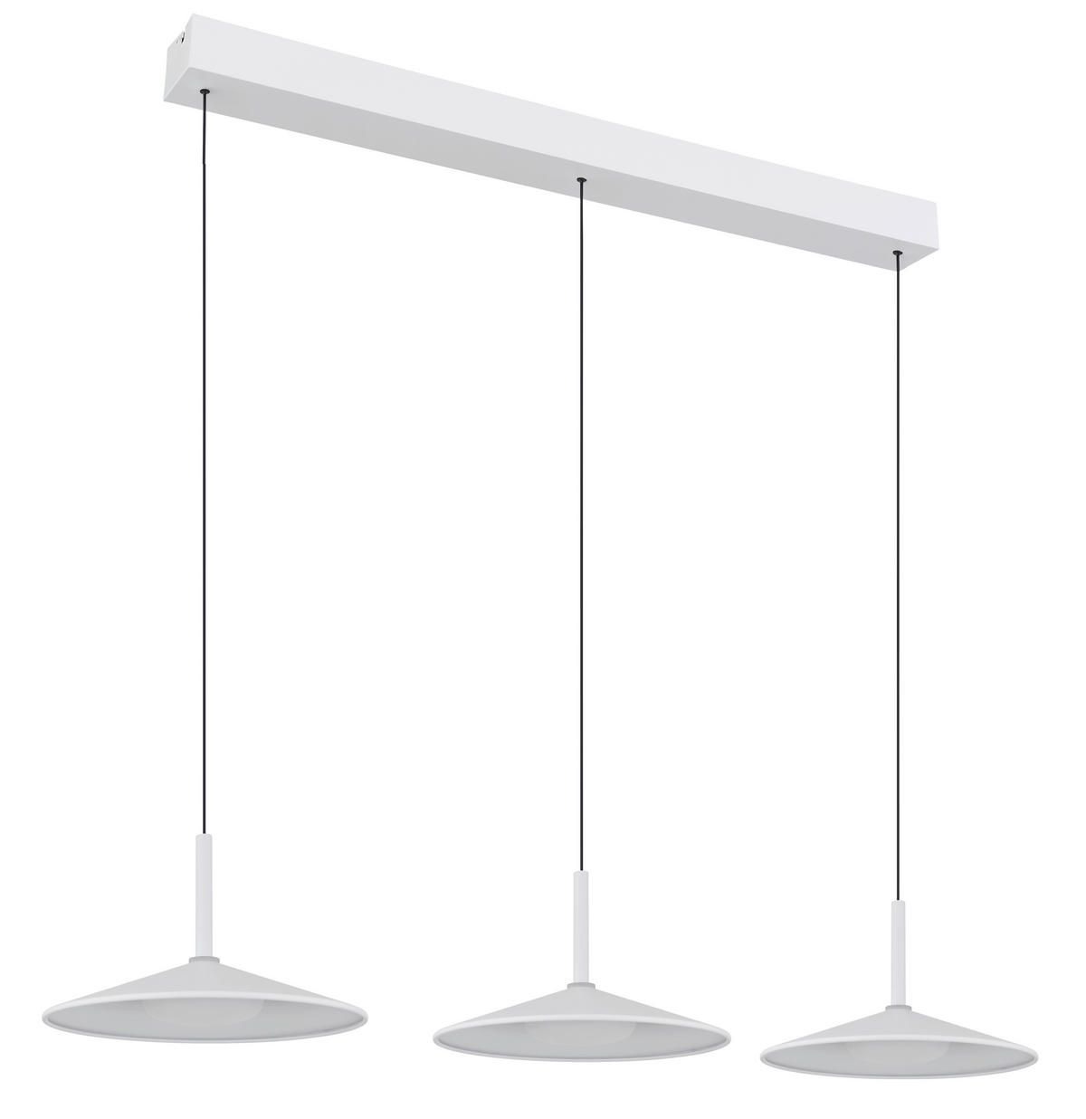 GLOBO LED-Hängeleuchte Opal transparent weiß PVC Acryl Metall B/H/L: ca. 25x180x95 cm 1.0 Brennstellen LAMPONE - weiß/Opal (95,00/25,00/180,00cm) - GLOBO