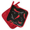 Topflappen Topflappen_Chili_2tlg. 18x18cm - rot/schwarz (18,00/18,00cm)