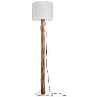 GLOBO Stehleuchte NORIN 40210146X weiß natur Textil Holz MDF H/D: ca. 140x30 cm 1 Brennstellen NORIN - weiß/natur (30,00/140,00cm) - GLOBO