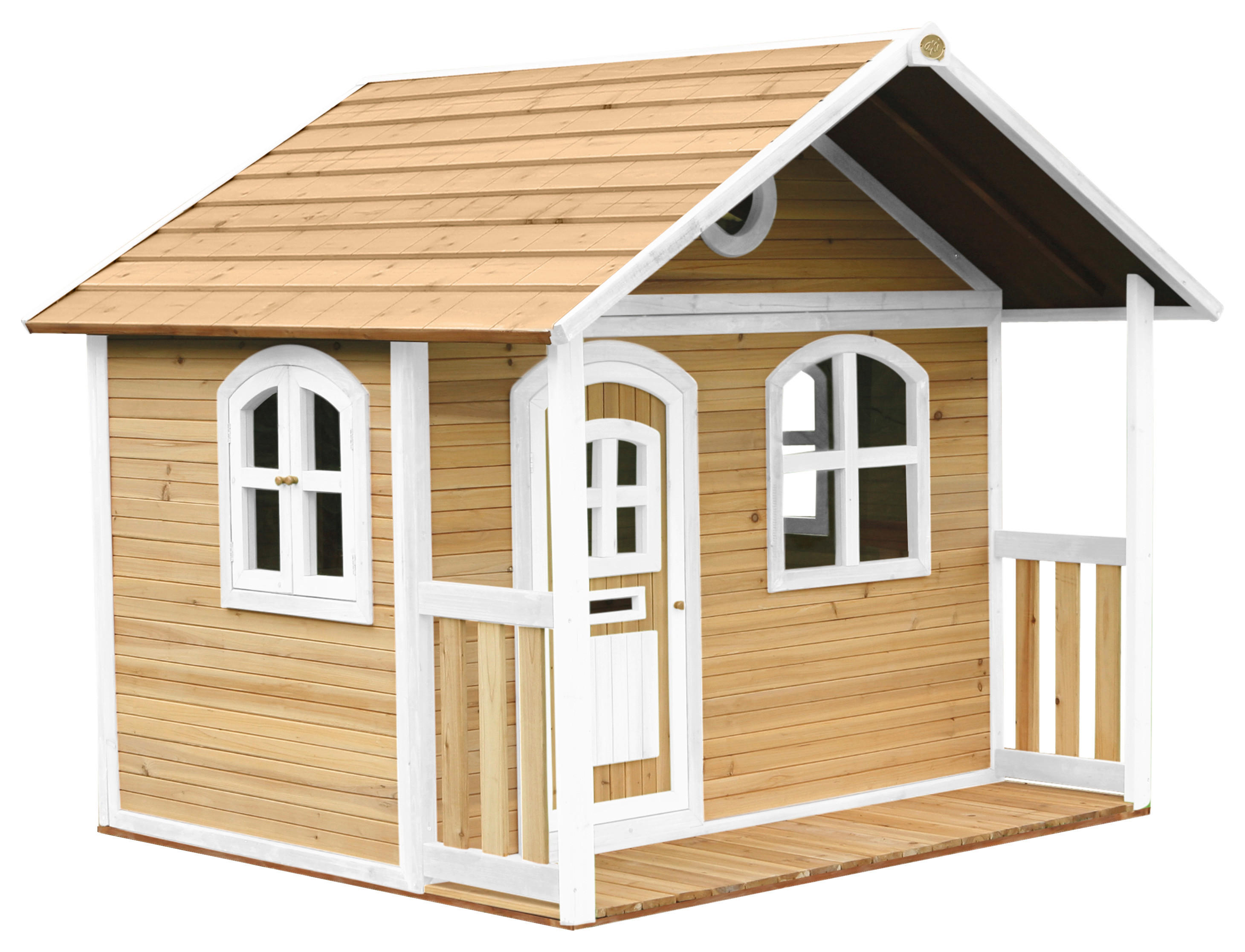 AXI Spielhaus Milan braun B/H/L: ca. 202x180x191 cm Milan - braun/weiß (191,00/202,00/180,00cm) - AXI