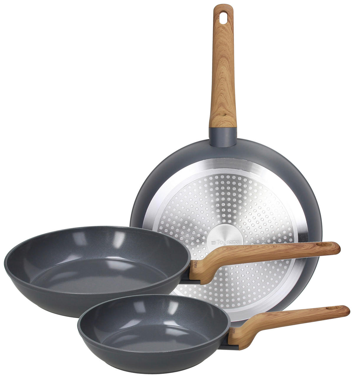 TOGNANA Pfannenset Care Grey grau Aluminium Care Grey - grau - TOGNANA