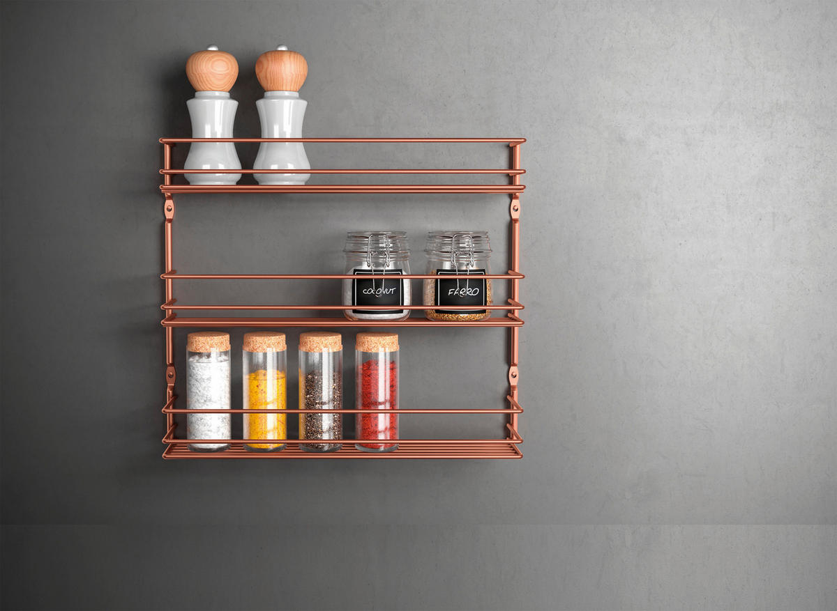 Metaltex Gewürzregal Pepito Copper Pepito Copper - Kupfer - Metaltex