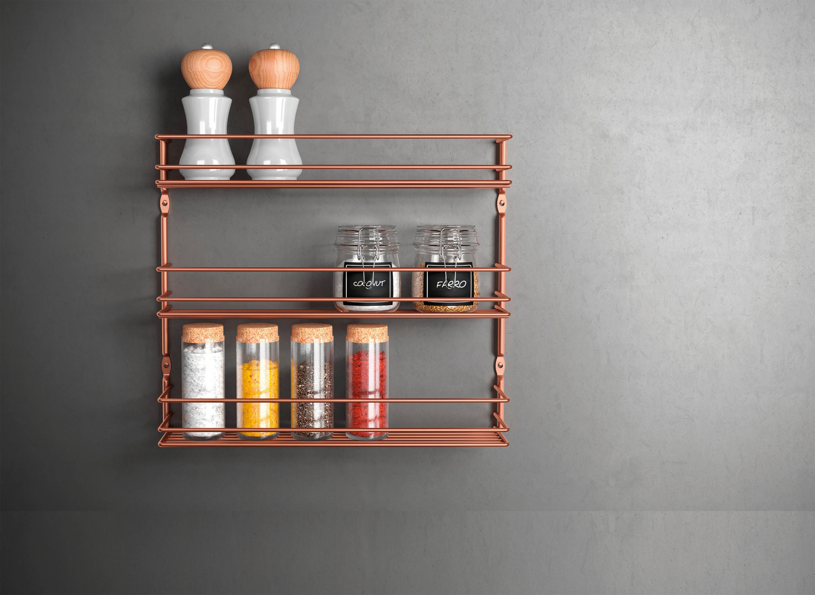 Thumbnail - Metaltex Gewürzregal Pepito Copper