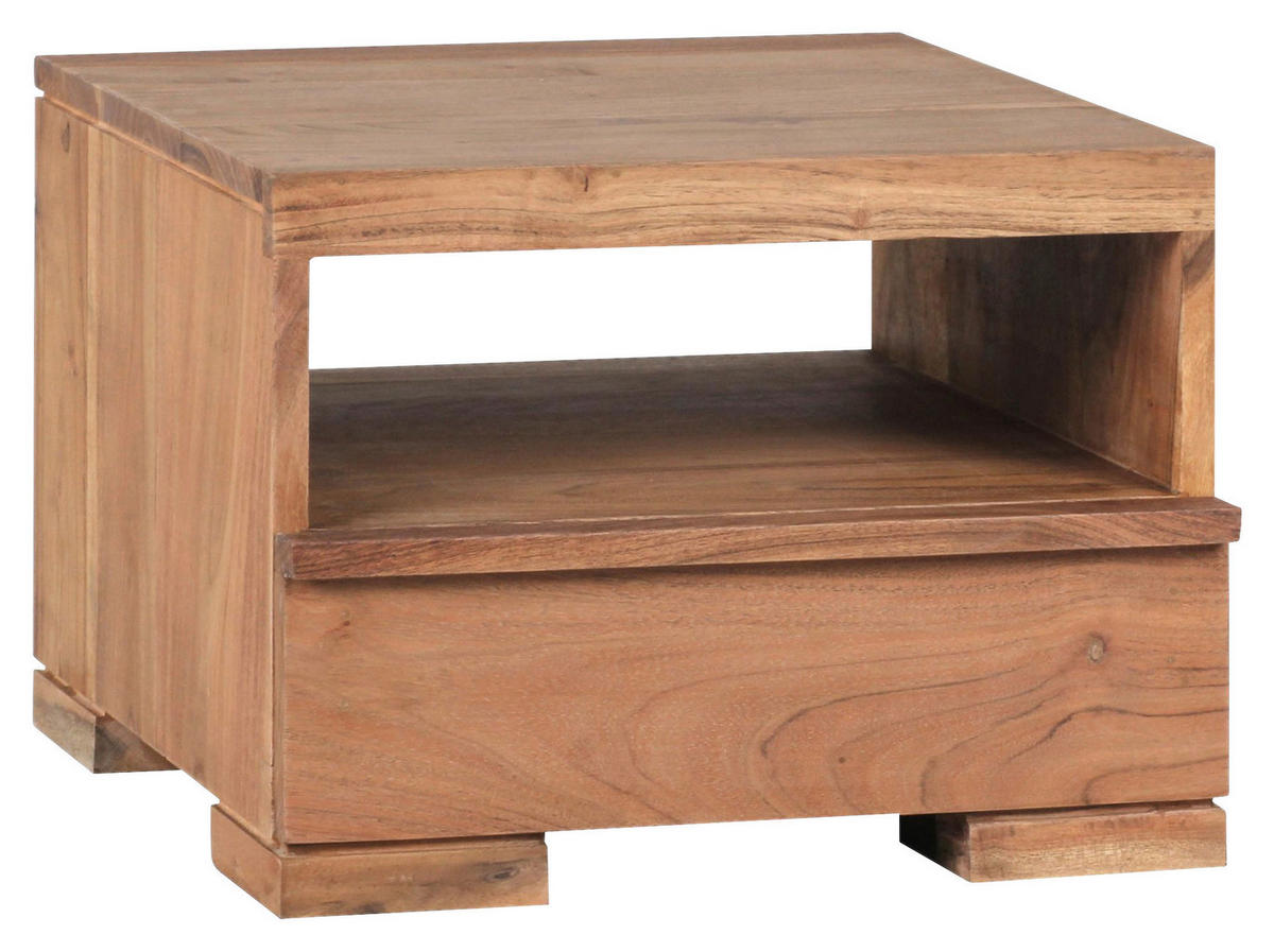 Nachtkonsole braun B/H/T: ca. 40x30x40 cm Nachttisch MUMBAI - braun (40,00/30,00/40,00cm) - Wohnling