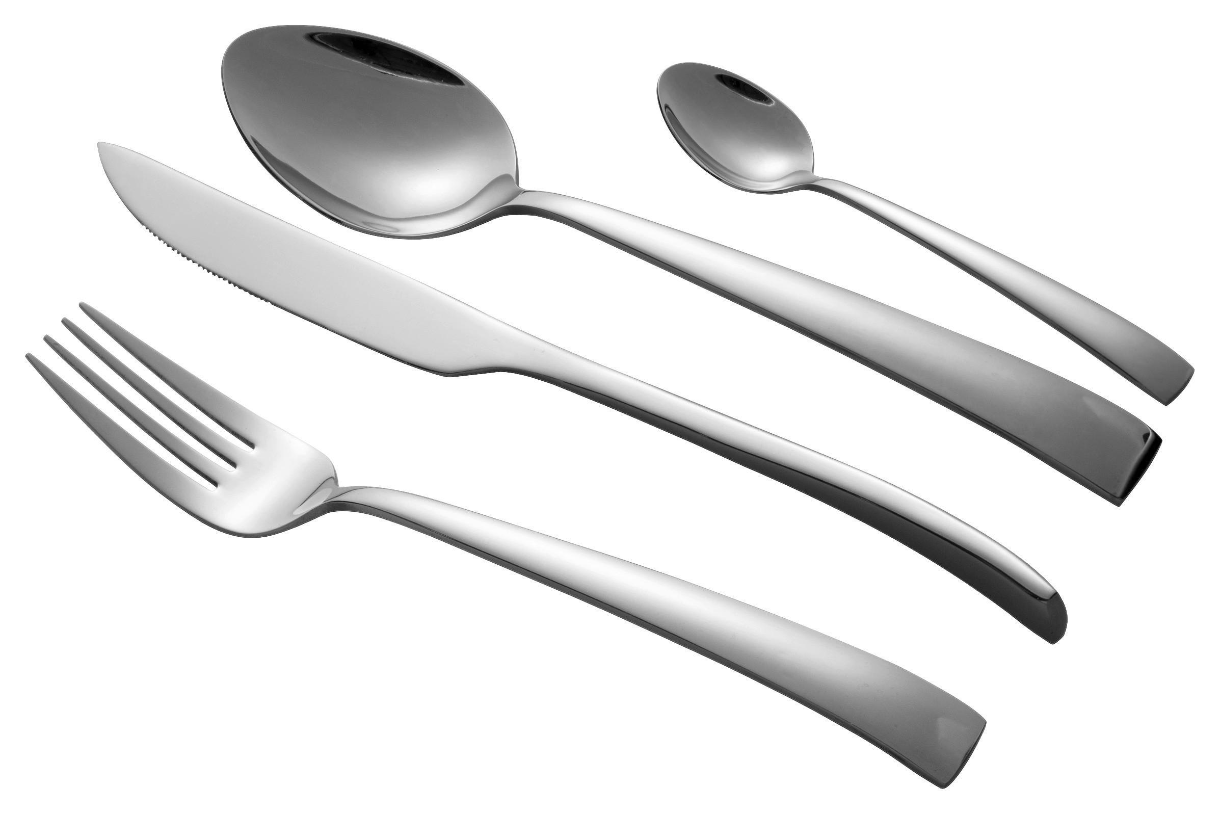 SCHÄFER Besteckset Metallic Silver silber Edelstahl 24 tlg. Metallic Silver - silber - SCHÄFER