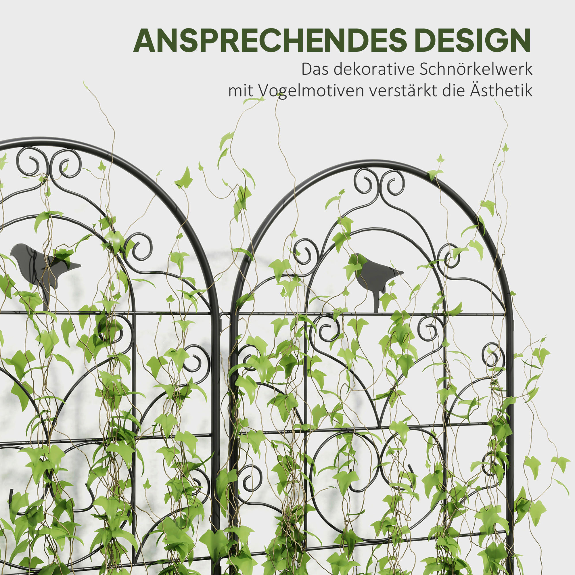 Thumbnail - Outsunny Rankgitter schwarz B/H/L: ca. 1,3x120x50 cm