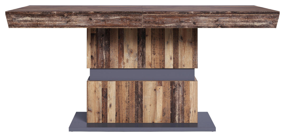 Tisch MATTHEW Eiche Old Wood Nachbildung anthrazit B/H/T: ca. 160x75x90 cm MATTHEW - Eiche/anthrazit (160,00/75,00/90,00cm) - byLIVING
