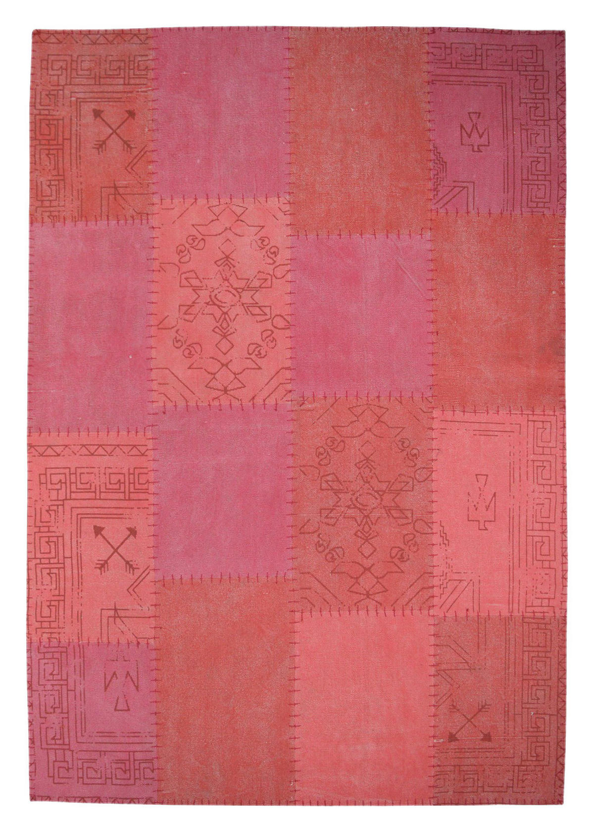 Kayoom Kurzflorteppich Lyrical 210 rot B/L: ca. 120x170 cm Lyrical 210 - rot/mehrfarbig (120,00/170,00cm) - Kayoom