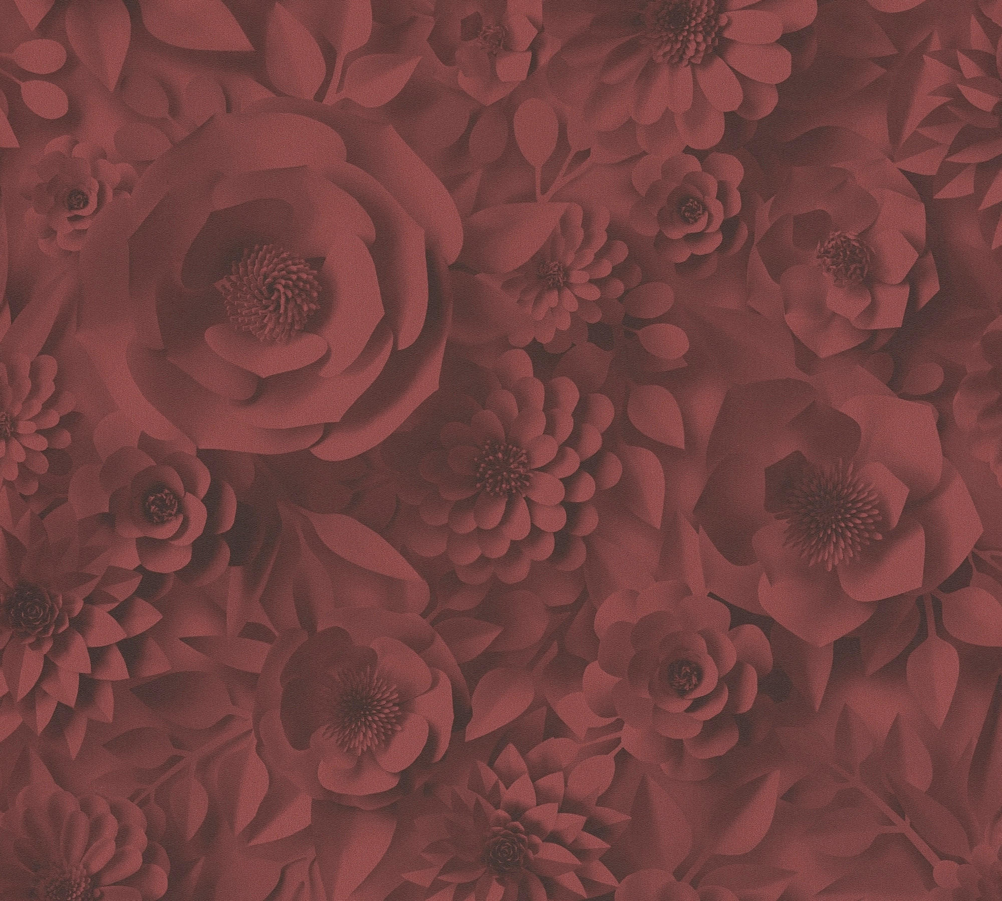 A.S.Creation Vliestapete Floral rot B/H: ca. 0,53x10,05 cm Tapete 3D in Rot - rot (0,53/10,05cm) - A.S.Creation