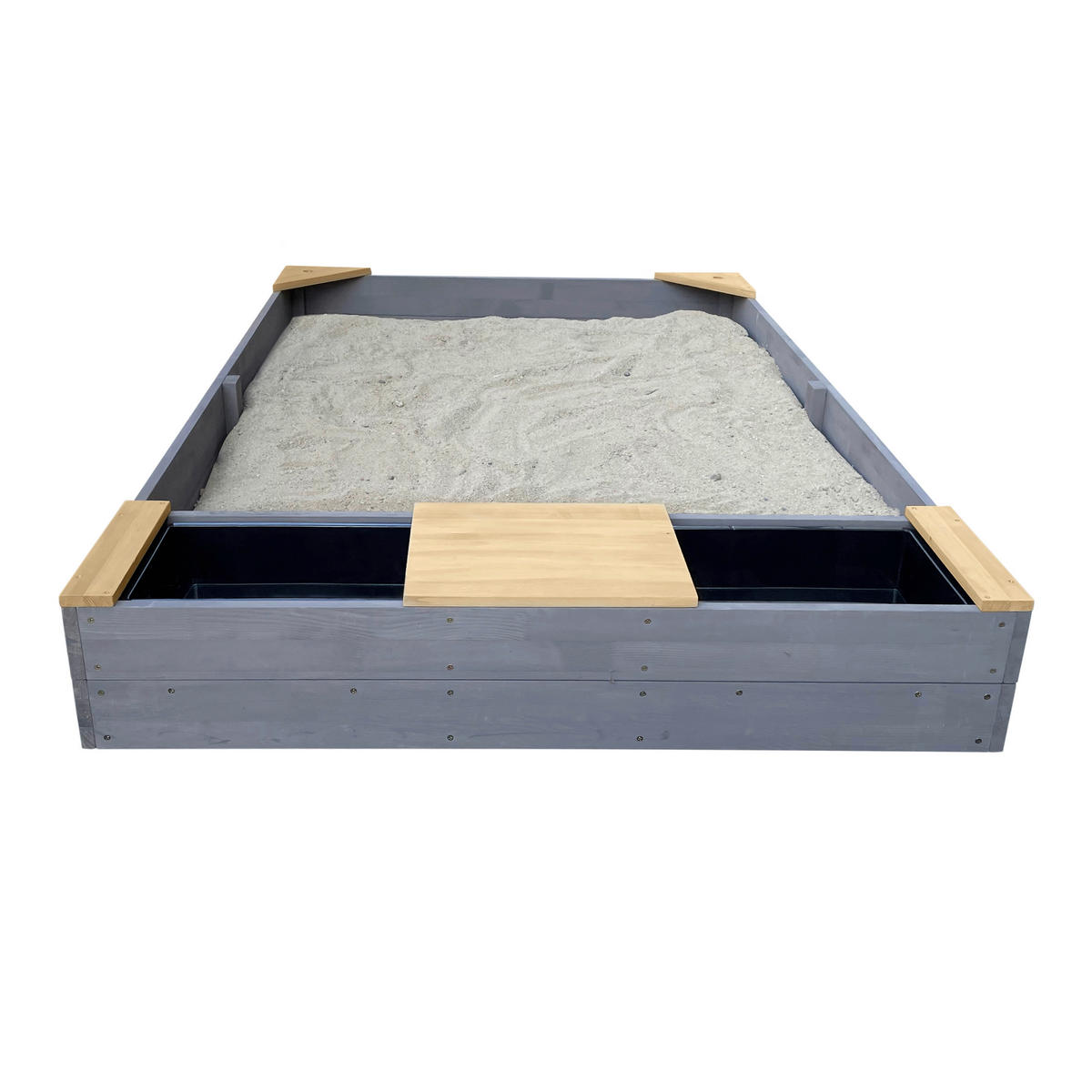 AXI Sandkasten Kelly grau B/H/T: ca. 115x21,8x180 cm Kelly - braun/grau (115,00/21,80/180,00cm) - AXI