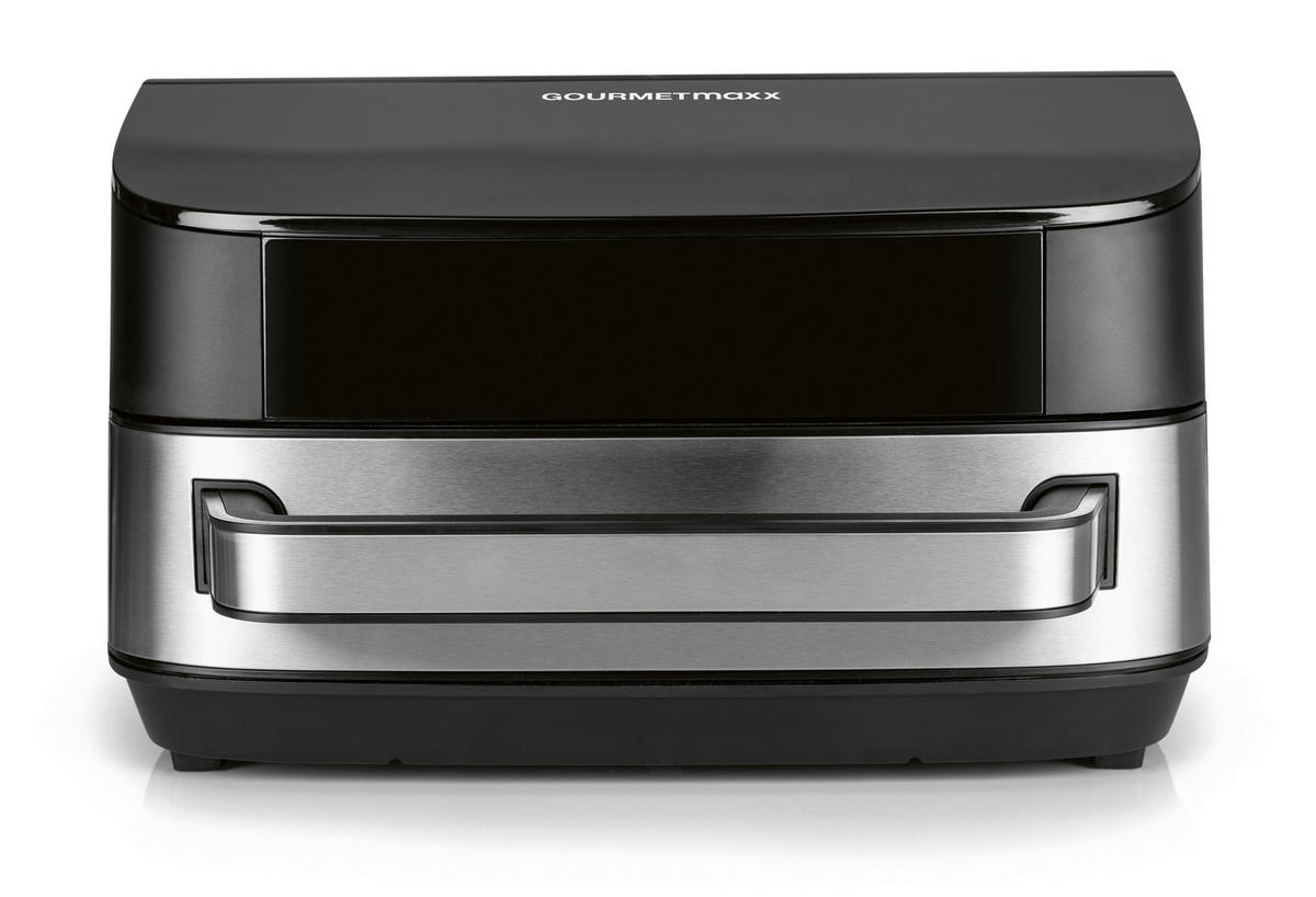 GOURMETmaxx Heißluftfritteuse Heißluftfritteuse - schwarz/silber (32,50/41,00/24,00cm) - GOURMETmaxx