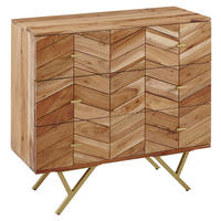 Sideboard natur gold B/H/T: ca. 90x86,5x40 cm Sideboard - gold/natur (90,00/86,50/40,00cm) - Wohnling