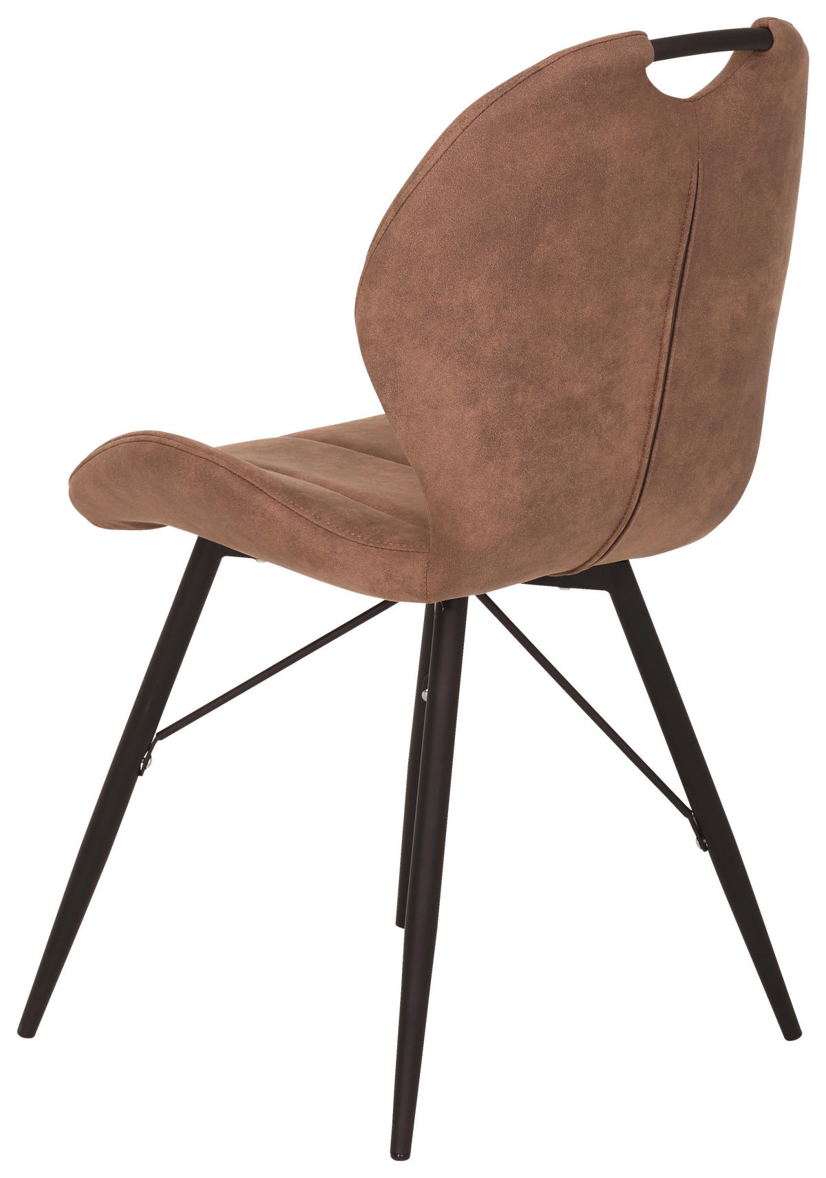 Stuhl Kate 2er Set braun Schlamm Microfaser B/H/T: ca. 50x86x56 cm Kate 2er Set - braun/schwarz (50,00/86,00/56,00cm) - Hela