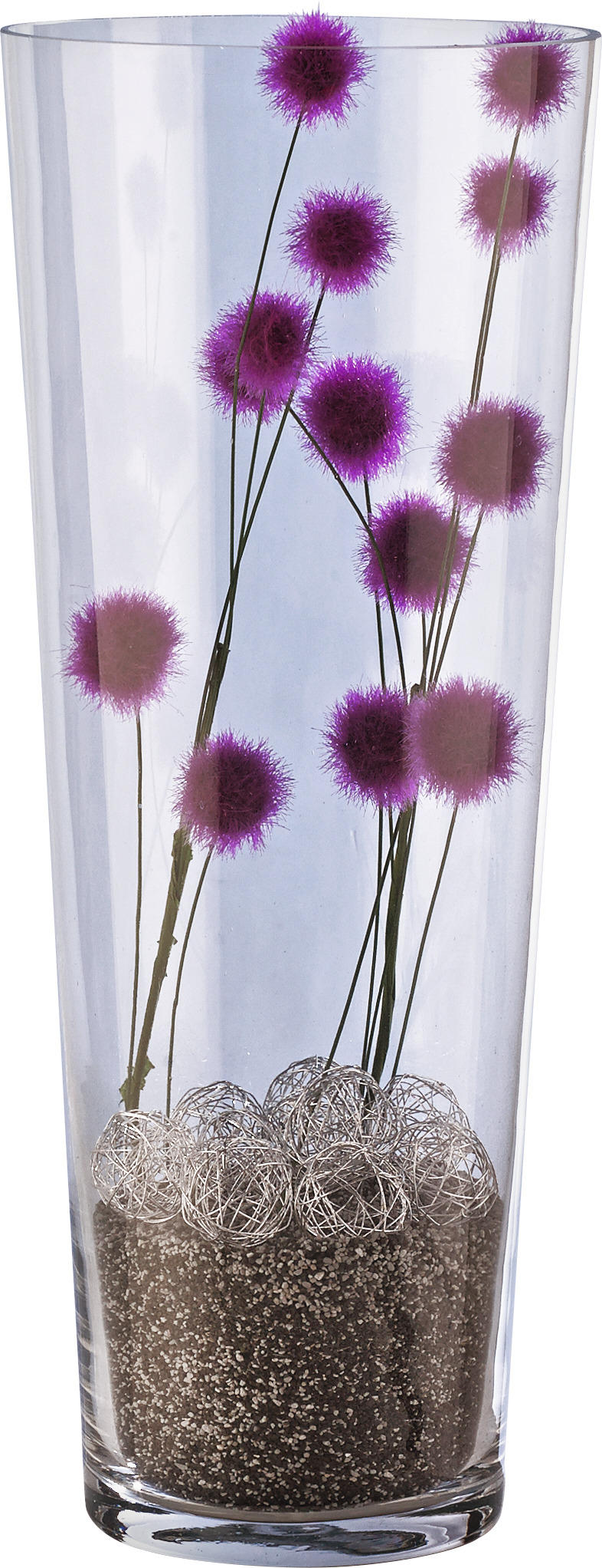 Vase klar Glas B/H/L: ca. 16x40x16 cm Vase_konisch - klar (16,00/16,00/40,00cm)