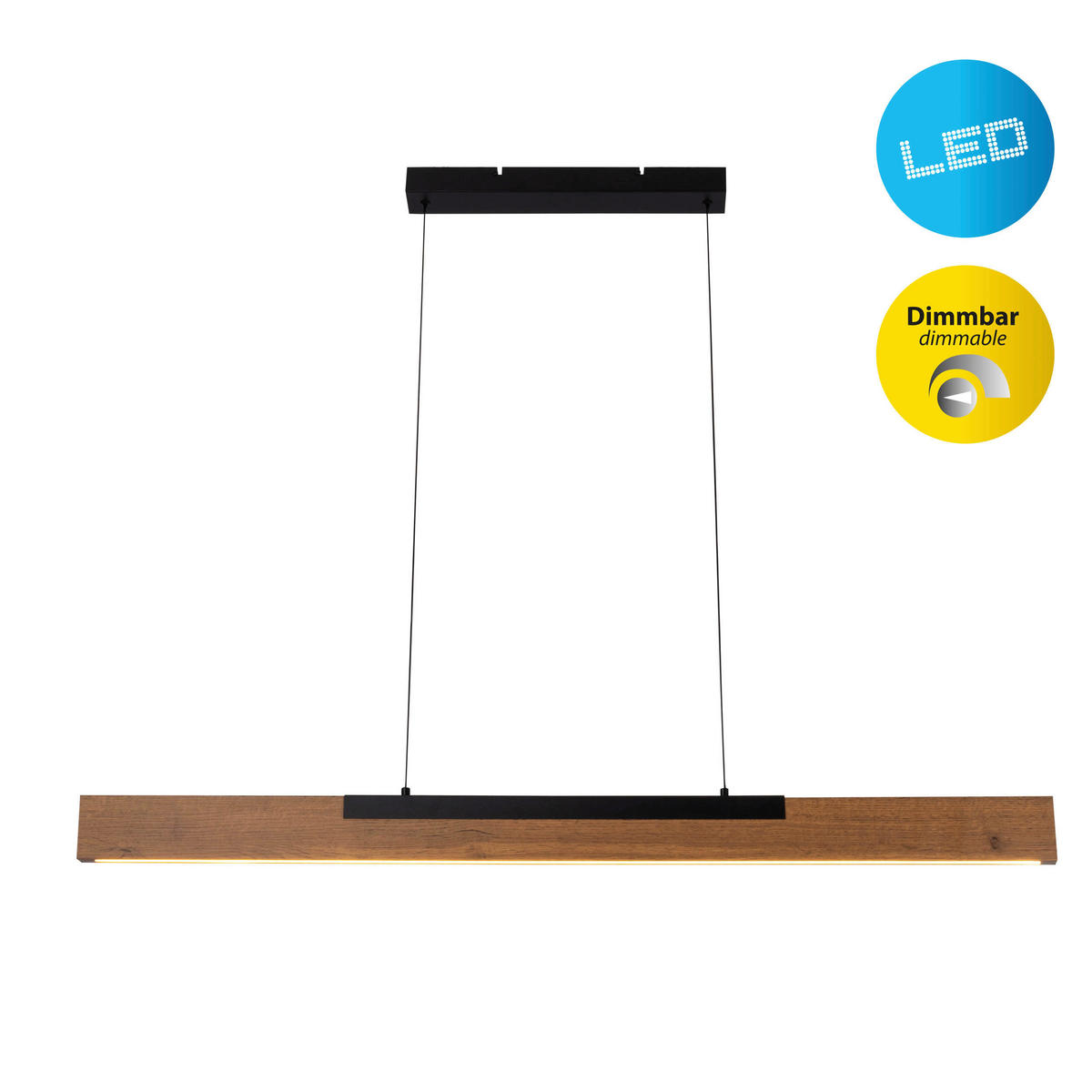 Näve Leuchten LED-Pendelleuchte braun Metall B/H/T: ca. 122,2x150x6 cm WILMA - braun (122,20/150,00/6,00cm) - Näve Leuchten