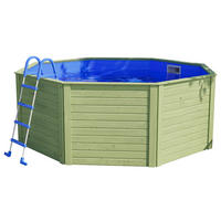 Karibu Pool Kalani natur Holz B/H/L: ca. 121x121x350 cm Kalani - natur (350,00/121,00/121,00cm) - Karibu